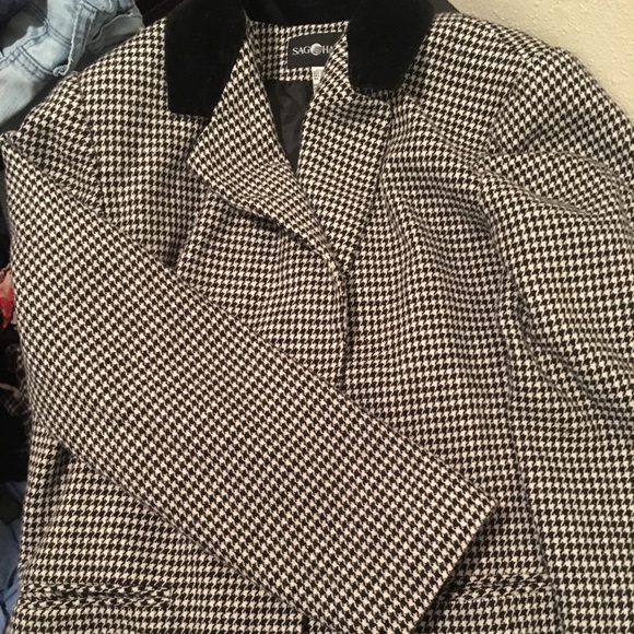 Vintage Wool Checkered Blazer - Picture 2 of 3